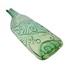Dragonfly Embossed Green Tint Wine Bottle with Raised Neck UpCycled