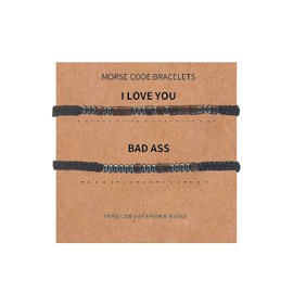 DazzBirr Couples Bracelets Morse Code Bracelets for Bf and Gf Unique Gifts for Women Matching Bracelets for Couples Morse Code Bracelets for Women Men (1A)