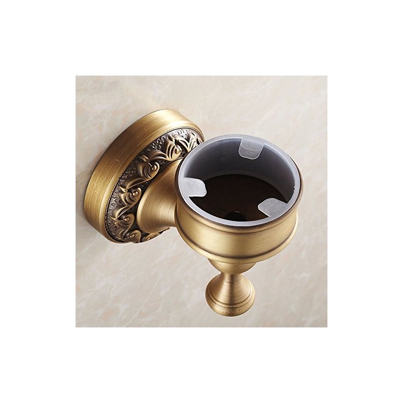 Antique Brass Bathroom Sink Soap Dish with Wall Mounted Ceramics