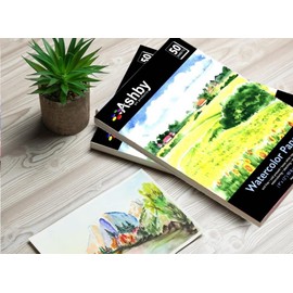 50 Sheets of Practice Watercolor Paper (9" x 12") - 190 GSM, Acid-Free and Cold Pressed. (1 Pack - 50 Sheets)