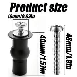 4Pcs Toilet Seat Hinge Bolt Screws, Universal Toilet Lid Screws, Toilet Seat Screws, Expansion Seat Cover Screws, Toilet Seat Top Fixing Part, Rubber Toilet Seat Bolts Replacement Kit