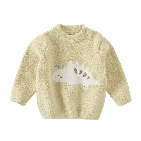 DAVE&BELLA Toddler Baby Girl Boy Knit Sweater, Cute Animal-Themed Plush
