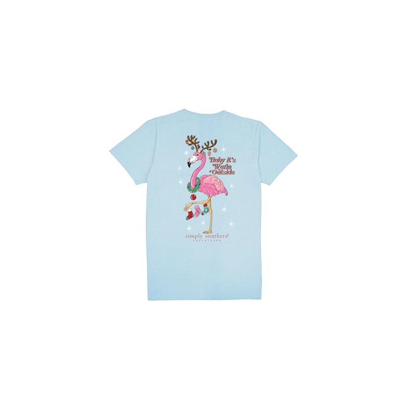 Simply Southern Baby It's Warm Outside - Flamingo - Christmas