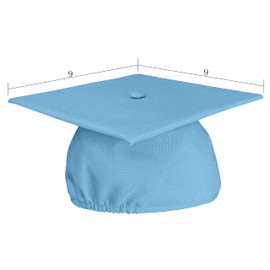 GradPlaza Matte Graduation Cap with Tassel Graduation hat for High School College Adult 2025 Sky Blue