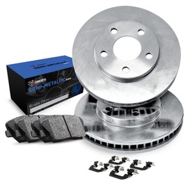 R1 Concepts Front Brakes and Rotors| Automotive Replacement Brake Kits| Front Semi Met Brake Pads and Rotors Kit| Fits 2014-2021 Mini Cooper