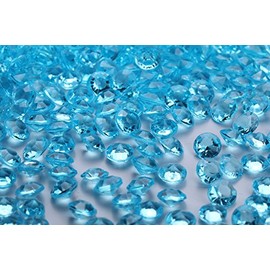 Angzhia 5000 pcs/Pack Wedding Table Scatter Confetti Crystals Acrylic Diamonds 6 mm Rhinestones for Wedding, Bridal Shower, Vase Beads Decorations (6mm, Lake Blue)