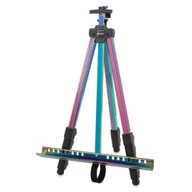artPOP! Iridescent Tripod Easel, Adjustable Aluminum Travel Easel with Bag, Table-Top Easel for Painting, Drawing, Display, Iridescent Finish, Extra Sturdy, Folding Design, Height from 18" to 69"