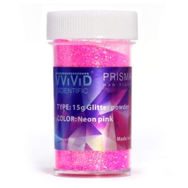 VViViD Prisma65 Neon Pink Fine Glitter Powder for Arts & Crafts 15g Jar (1 Unit)