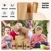 Qilery 320 Kraft Bags with Window Resealable Stand up Paper