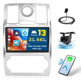 Inefala 2+64G Car Stereo for Jeep Chrysler 300C 2004-2011 Android 13 Carplay Radio Touch Screen 9'' HD Compatible with Android Auto, AHD Backup Camera, Bluetooth, GPS, WiFi, FM RDS