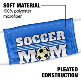 Popfunk Soccer Mom Mother Sports 1-Ply Reusable Face Mask Covering, Unisex