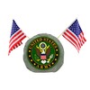 Red Carpet Studios Military Garden Stone with Flags, 10", United