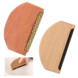 Cashmere Comb Set (2 Pcs) Wooden Sweater Shaver and Portable Pilling Comb for Cashmere Wool Knits Scarves Delicate Fabrics, Multi-Head Fabric Shaver for De-Pilling Clothing Compact Lightweight Design