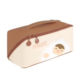 Piegricdiat This travel makeup bag is easy to access makeup bag organizer is easy to organized，a stylish and practical makeup organizer bag. (Brown)