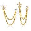 ToHeart Chain Earrings for Women Gold Chain Earrings Handpicked 14k