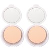 TEHAUX 2pcs Round Makeup Foundation Box with Soft Puff Portable
