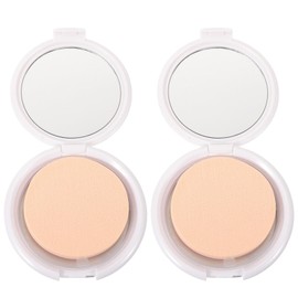 TEHAUX 2pcs Round Makeup Foundation Box with Soft Puff Portable Cream Case for Cushion Foundation Blusher for Travel and Daily Use Easy Open Design and Safe