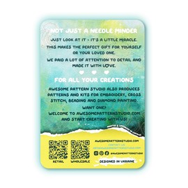 Awesome Pattern Studio Needle Minder Set - Mandala Jellyfish Magnetic Needle Minder + 2 Needle Threaders. Enamel Pin for Cross Stitch, Embroidery and Craft