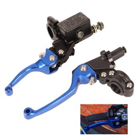 Cylemoto Brake Clutch Folding Levers & Pump ASV for 7/8" 22mm Motorcycle Handlebars for KLX SSR TTR CRF50 110cc 125cc 150cc 200cc 250cc Dirt Bike Pit Bike ATV Motocross Mini Bike Aluminum Alloy Blue