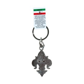 FIRENZE Key Ring with Symbol of the Lily Buttons, Souvenir and Collector's Item, Purple
