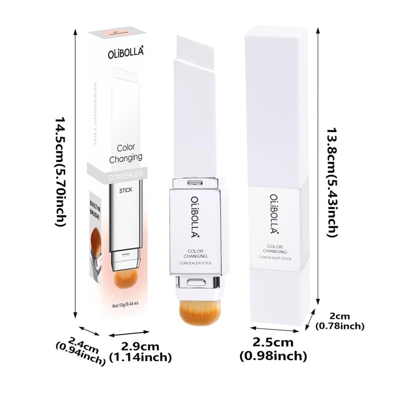 2 in 1 Color-Changing Foundation Stick, Cream Lumine Skin Stick,