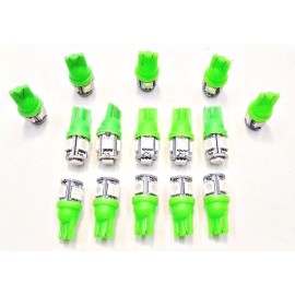 Lumiglow 15 BRIGHT Green 5 LEDs 12V Side Marker License Plate Clock Dash Light Bulbs Ford
