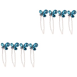 TOVINANNA 8pcs U-shaped Crystal Hair Sticks Rhinestones for Weddings and Parties Elegant Bridal Hair Accessories for Updos and Special Occasions