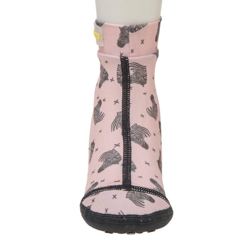 Duukies Girls' Zebra Peach Swimming Socks Beach Socks Non-Slip UV
