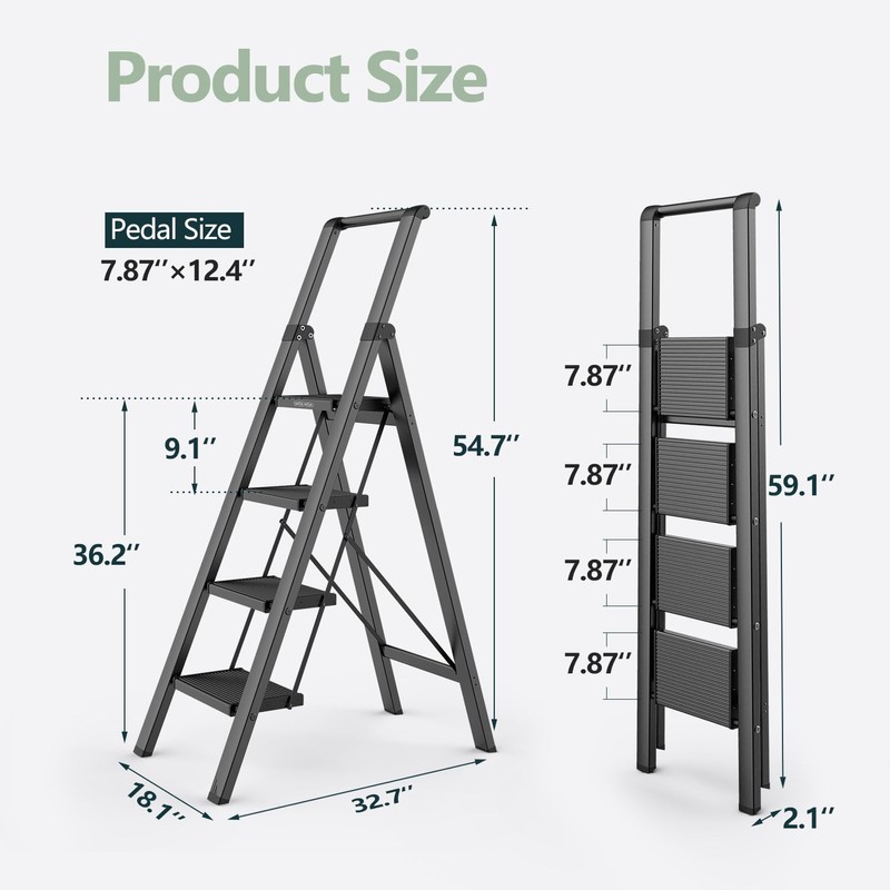WOA WOA 4 Step Ladder for 10 Feet High Ceiling,