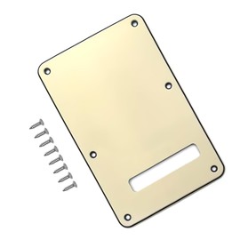 Musiin Electric Guitar Back Plate Compatible with Strat/Stratocaster Tremolo Cavity Cover, Guitar Neck Plate Tremolo Cover with Pickguard, 6 Screws for Easy Installation(3L Cream)