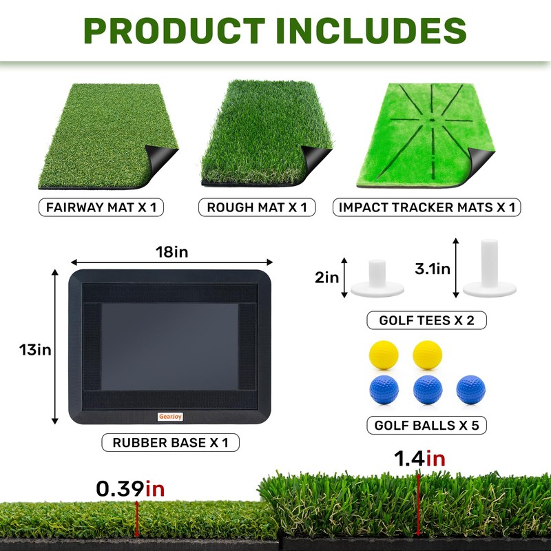 Golf Practice Mat,Golf Mats for Backyard Office & Garage Hitting
