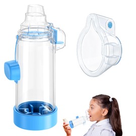 vuekypna vuekypna Spacer for Inhaler - Available in Child and Adult Sizes, Comes with Mask, Medical-Grade, Multi-Color Options, Ideal for Home, School, and Travel Use C Nessi OTC Spacer (Blue Children)
