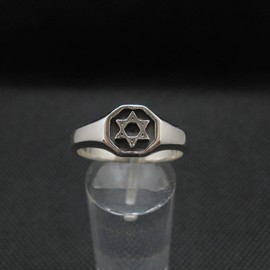 Empressjewellery R002093 Star of David Ring Solid Genuine 925 Sterling Silver