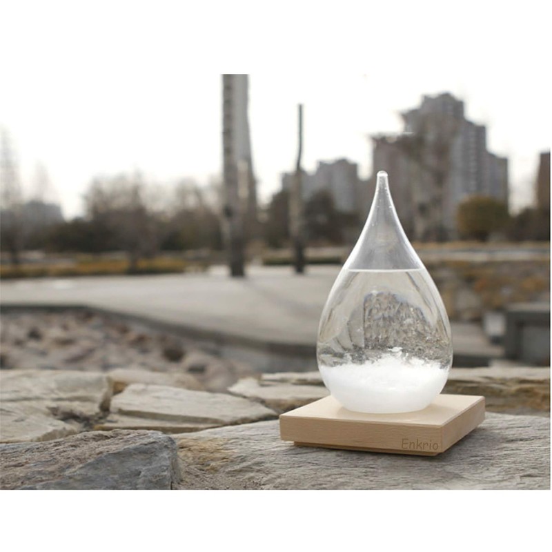 Enkrio Storm Glass Weather Predictor, Weather Station Weather Forecaster with