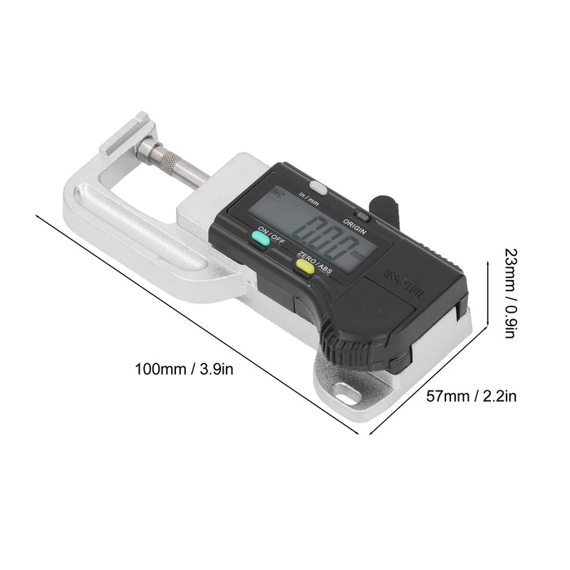 Digital Display Thickness Gauge Detachable Horizontal Thickness Measuring Tool for