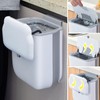 Soddeph 3.2 Gallon Foldable Hanging Trash Can with Lid for