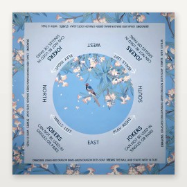 Engraved 4-Layer American Mahjong Set, Boutique 160-Tile Leopard Print, Designer Icons for High-End Social ClubColor: Blue Sparrow Mahjong Mat