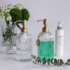 JASAI 2PACK 18Oz Fluted Glass Soap Dispenser with Golden Rust
