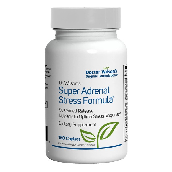 Dr. Wilson’s Super Adrenal Stress Formula sustained Release nutrients for Daily Stress and Energy Support 150 caplets