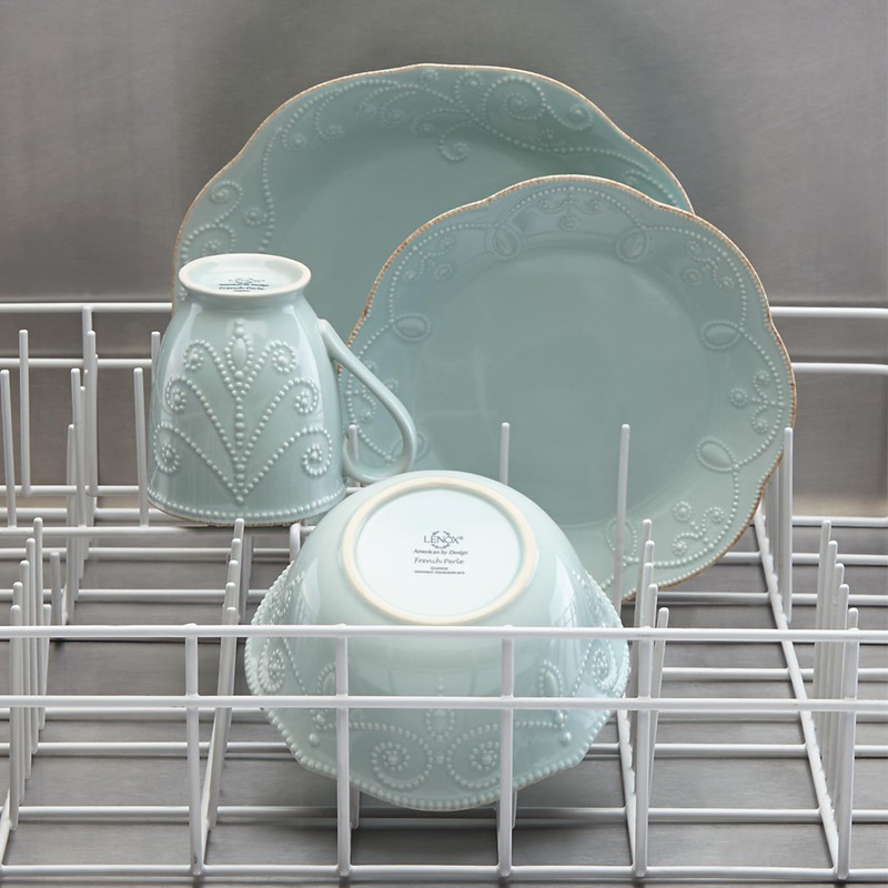 Lenox French Perle 4-Piece Place Setting, Ice Blue,12 oz