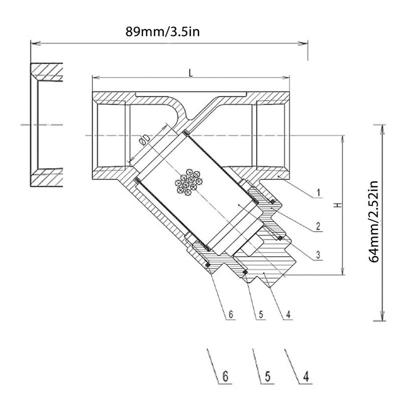 Y Type Strainer 1 Inch DN25 Female Thread 304 Stainless
