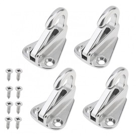 PNXKTXO 4 Pcs Boat Fender Hooks 316 Stainless Steel Spring Snap Hooks Clothes Coat Hanger Hook Screws Hardware Accessories