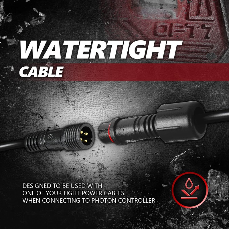 OPT7 10ft Extension Wire 2pc for Photon RGB Rock Lights