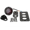 PACASK Red Motorcycle Tail Light Side Mount Vertical License Plate