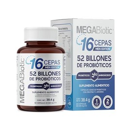 MegaBiotic Probióticos Men Edition 52 Billones 60 cápsulas640mg pporción                                                                              