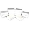 FindingKing 12 Cotton Boxes White Pendant Chain Charm Jewelry Displays