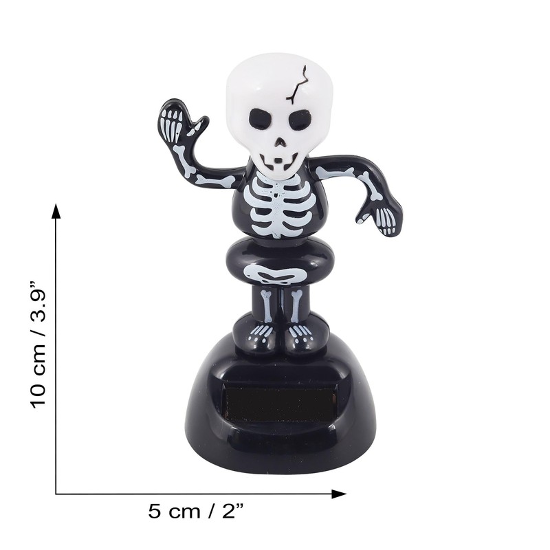Freak Scene Solar Bobble Figure - Skeleton 2 - Black