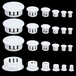 6 Sizes Plastic Hole Plugs White Hole Plugs Screw Hole Plugs Screw Covers for Chair Cabinet Furniture Home Kitchen, 155 Pcs