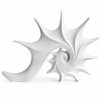 Coastal Nautical Beach Decor White Conch Resin Statue