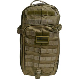 East West 18-inch Tactical Molle Military Backpack Hiking Bag - Tan